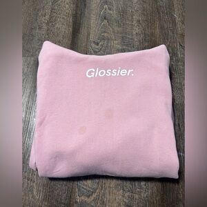 Glossier pink hoodie     Size Medium